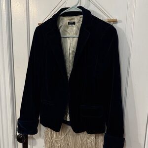 J. Crew Dark Blue Velvet Blazer